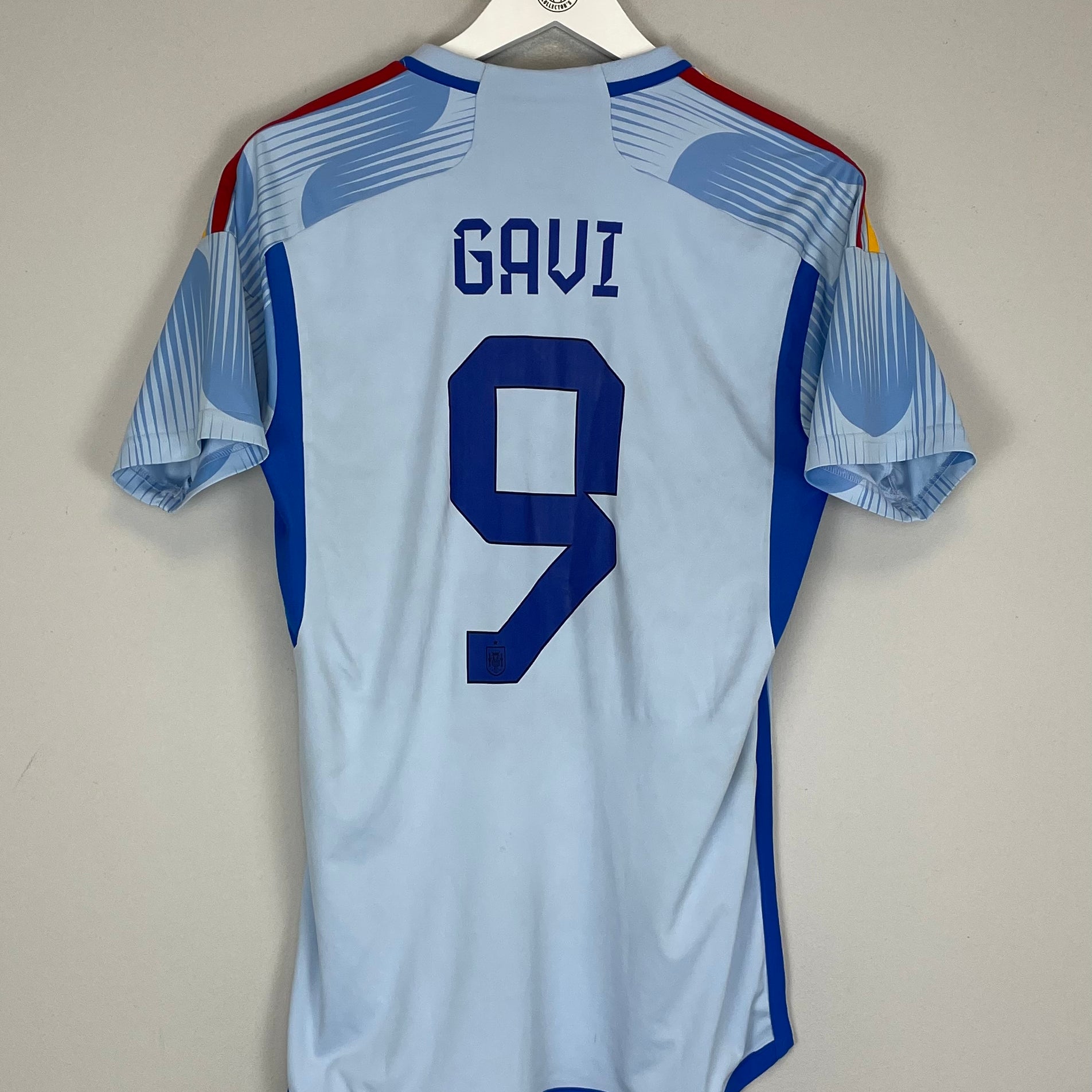 Shop 2022/23 SPAIN GAVI #9 AWAY SHIRT (M) ADIDAS, classic football shirts, vintage football shirts & retro soccer jerseys at Cult Kits