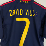 2010/11 SPAIN DAVID VILLA #7 AWAY SHIRT (M) ADIDAS
