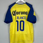 Shop 2003/04 CLUB AMERICA C.BLANCO #10 HOME SHIRT (XL) NIKE, classic football shirts, vintage football shirts & retro soccer jerseys at Cult Kits