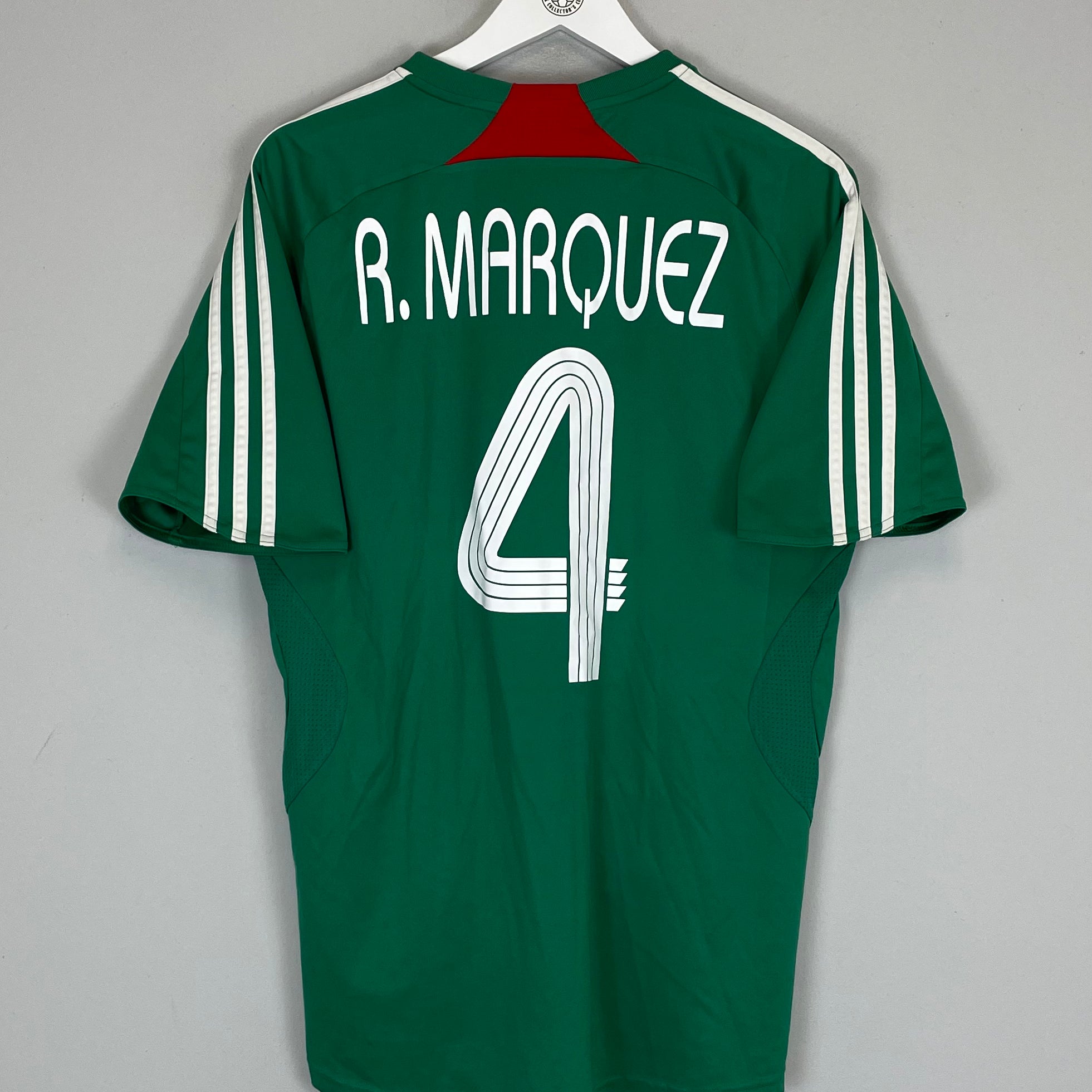 Shop 2007/08 MEXICO R.MARQUEZ #4 HOME SHIRT (M) ADIDAS, classic football shirts, vintage football shirts & retro soccer jerseys at Cult Kits