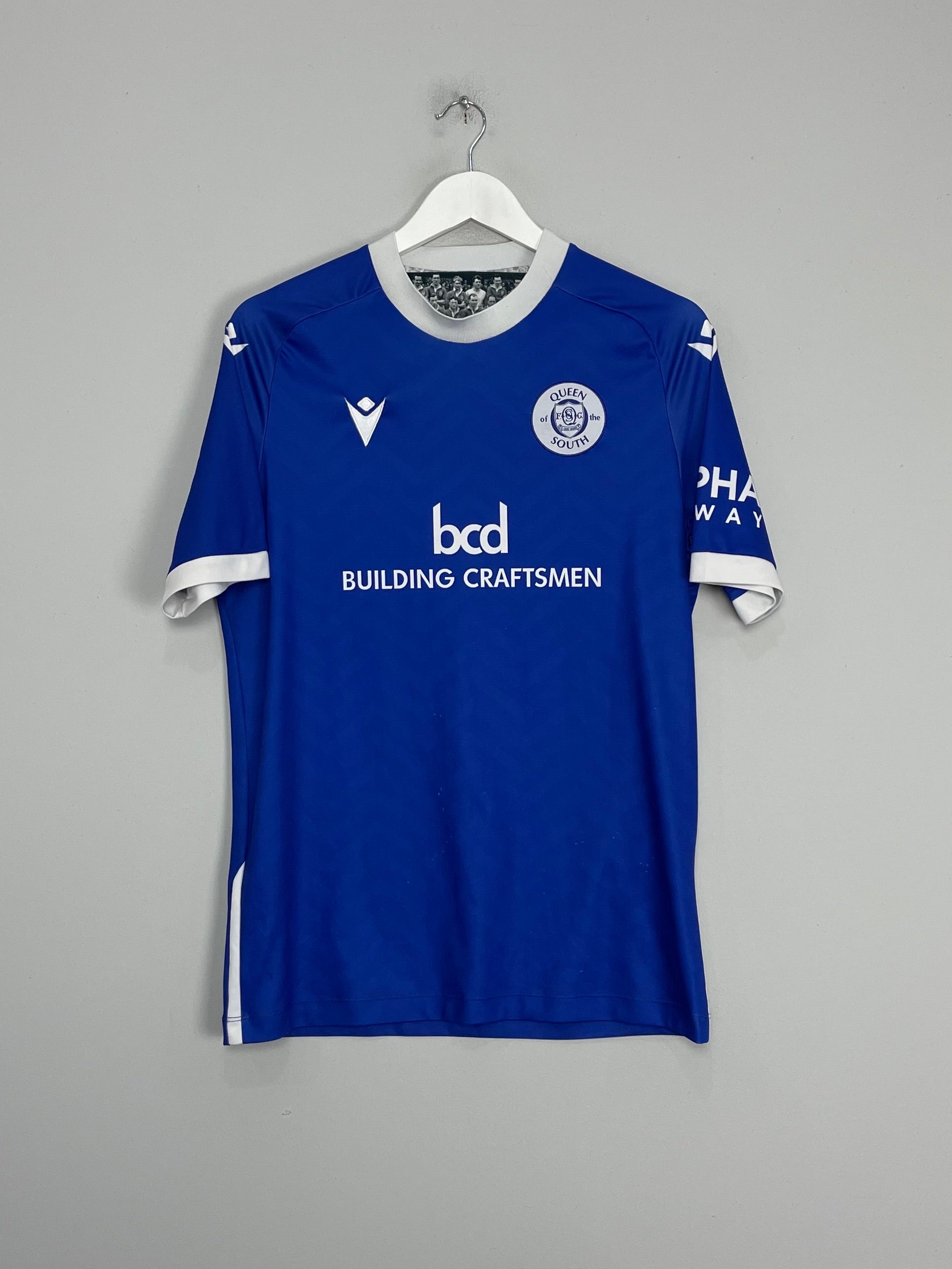 Shop 2022/23 QUEEN OF THE SOUTH HOME SHIRT (M) MACRON, classic football shirts, vintage football shirts & retro soccer jerseys at Cult Kits