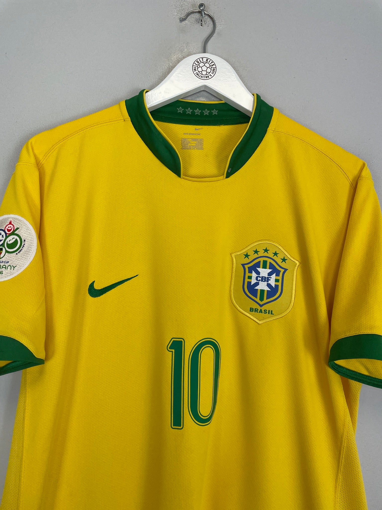 Shop 2006/08 BRAZIL RONALDINHO #10 HOME SHIRT (L) NIKE, classic football shirts, vintage football shirts & retro soccer jerseys at Cult Kits