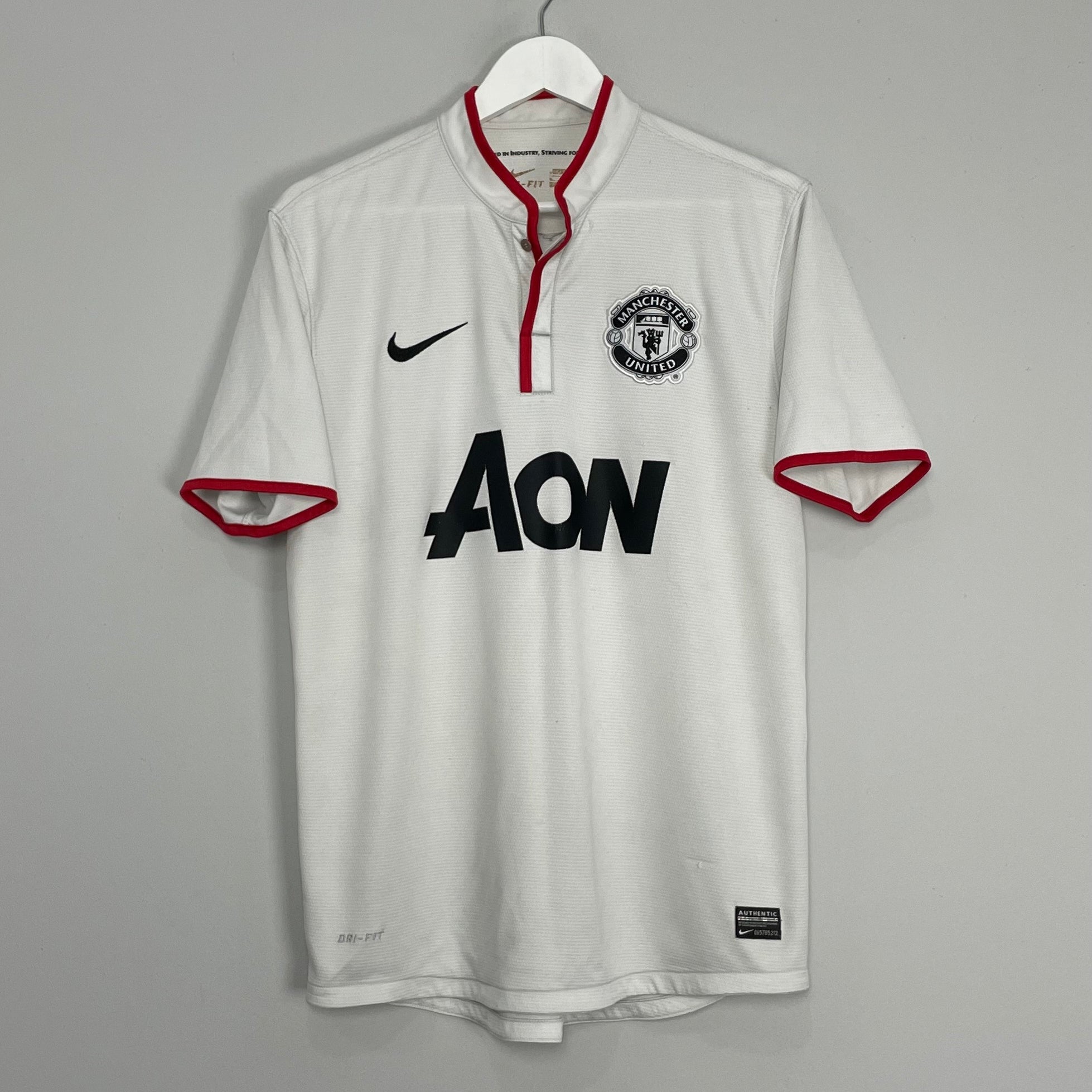 Shop 2012/14 MANCHESTER UNITED AWAY SHIRT (M) NIKE, classic football shirts, vintage football shirts & retro soccer jerseys at Cult Kits