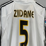 Shop 2004/05 REAL MADRID ZIDANE #5 L/S HOME SHIRT (XL) ADIDAS, classic football shirts, vintage football shirts & retro soccer jerseys at Cult Kits