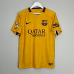 Shop 2015/16 BARCELONA MESSI #10 AWAY SHIRT (M) NIKE, classic football shirts, vintage football shirts & retro soccer jerseys at Cult Kits