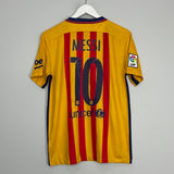 Shop 2015/16 BARCELONA MESSI #10 AWAY SHIRT (M) NIKE, classic football shirts, vintage football shirts & retro soccer jerseys at Cult Kits