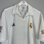Shop 2001/02 REAL MADRID ZIDANE #5 *CENTENARY* HOME SHIRT (L) ADIDAS, classic football shirts, vintage football shirts & retro soccer jerseys at Cult Kits