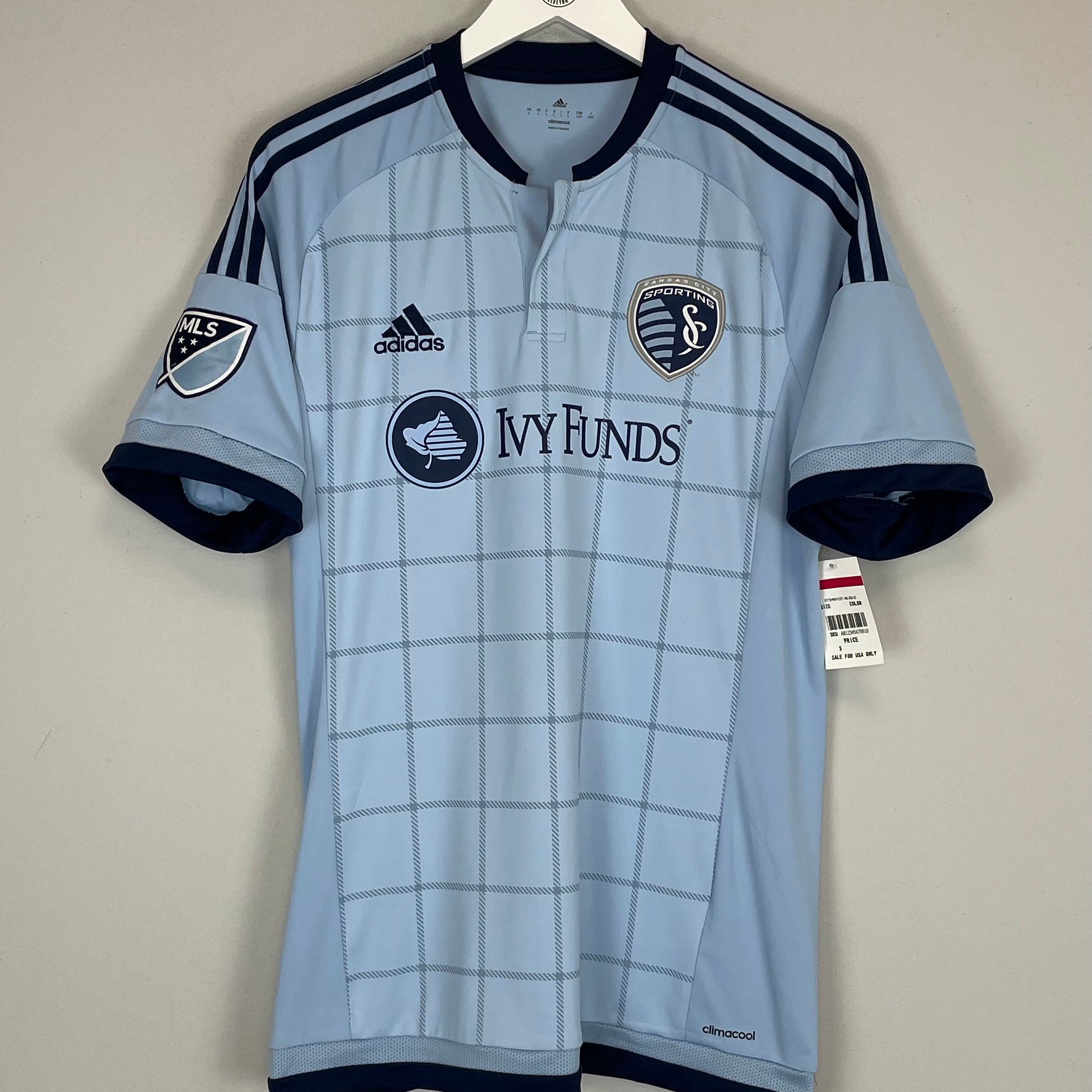 Shop 2015/17 SPORTING KANSAS CITY *BNWT* HOME SHIRT (L) ADIDAS, classic football shirts, vintage football shirts & retro soccer jerseys at Cult Kits