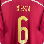 Shop 2013/15 SPAIN A.INIESTA #6 HOME SHIRT (L) ADIDAS, classic football shirts, vintage football shirts & retro soccer jerseys at Cult Kits