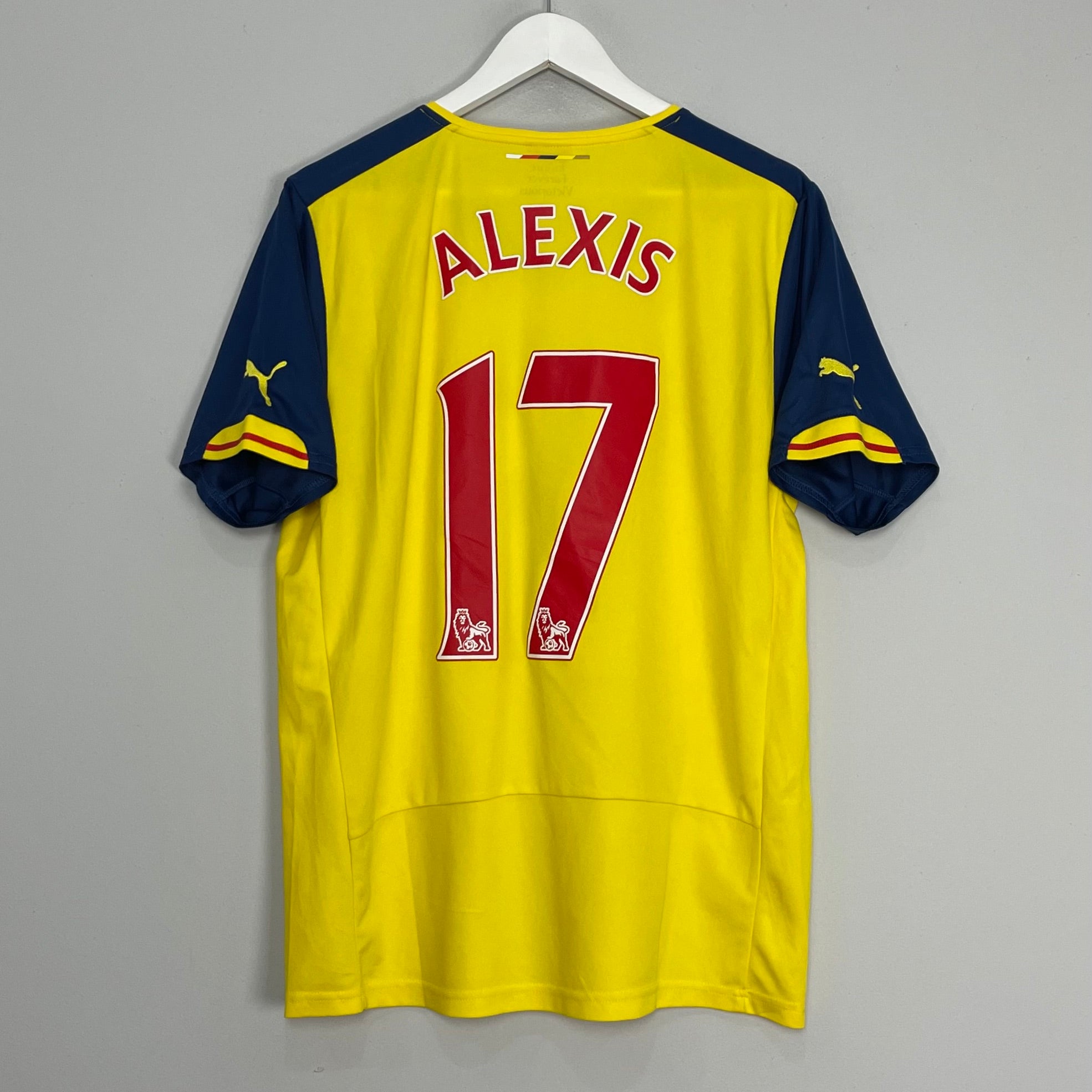 Shop 2014/15 ARSENAL ALEXIS #17 AWAY SHIRT (L) PUMA, classic football shirts, vintage football shirts & retro soccer jerseys at Cult Kits