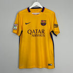 Shop 2015/16 BARCELONA MESSI #10 AWAY SHIRT (M) NIKE, classic football shirts, vintage football shirts & retro soccer jerseys at Cult Kits
