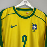 1998/00 BRAZIL RONALDO #9 HOME SHIRT (L) NIKE