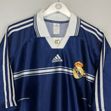 1998/99 REAL MADRID SUKER #9 AWAY SHIRT (XL) ADIDAS