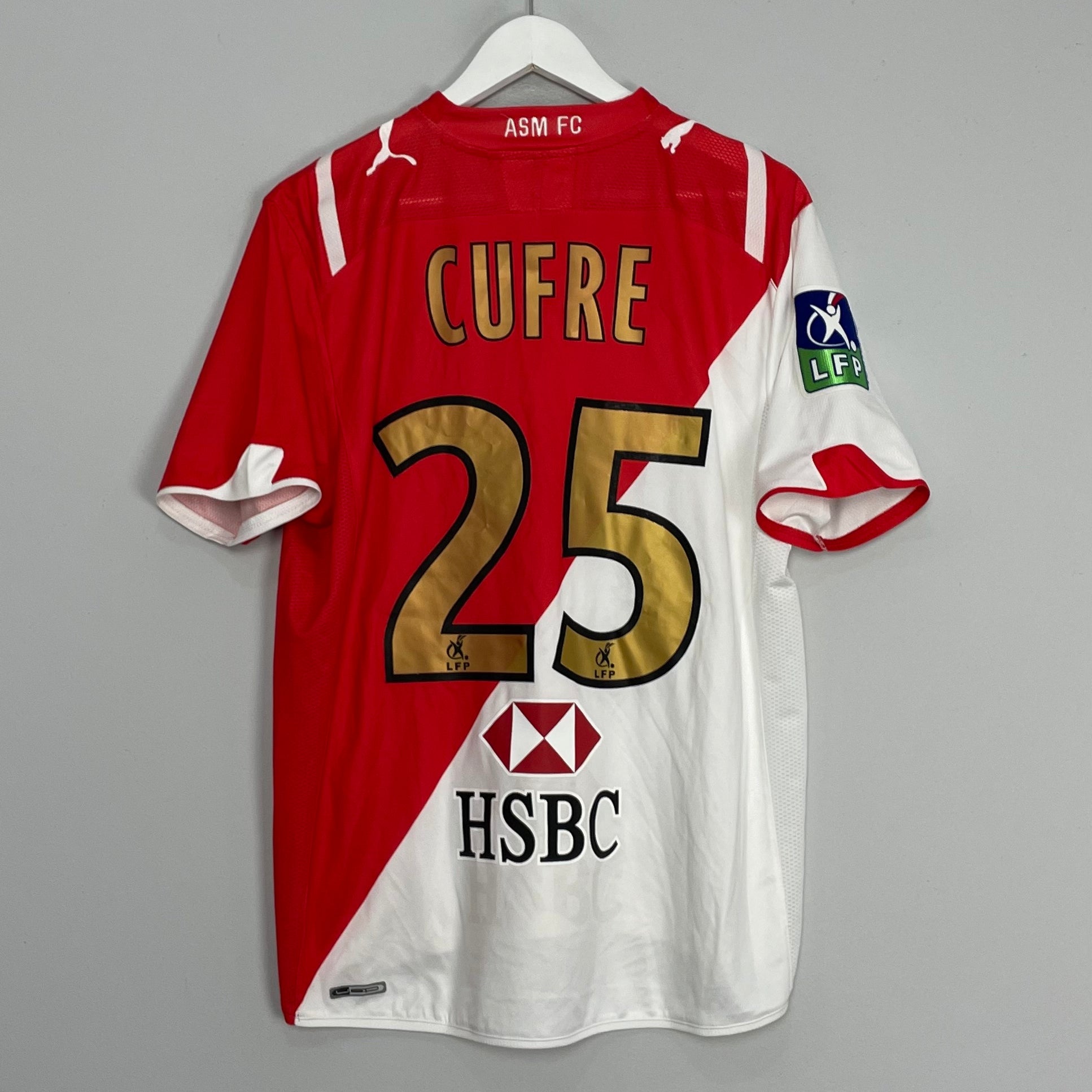 Shop 2009/10 MONACO CUFRE #25 HOME SHIRT (M) PUMA, classic football shirts, vintage football shirts & retro soccer jerseys at Cult Kits