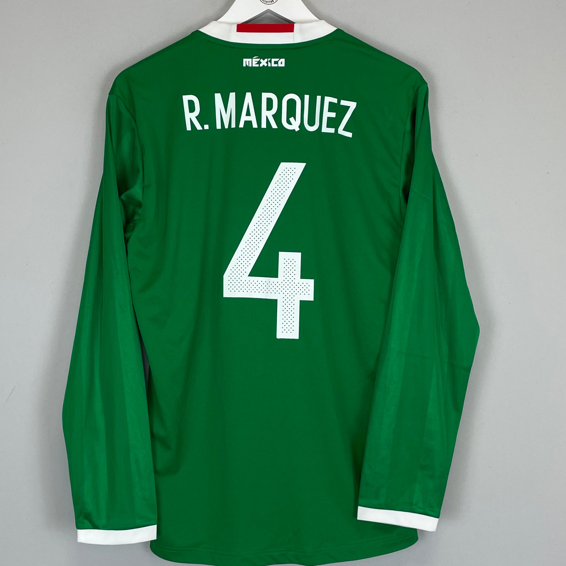Shop 2016/17 MEXICO R.MARQUEZ #4 L/S HOME SHIRT (XL) ADIDAS, classic football shirts, vintage football shirts & retro soccer jerseys at Cult Kits