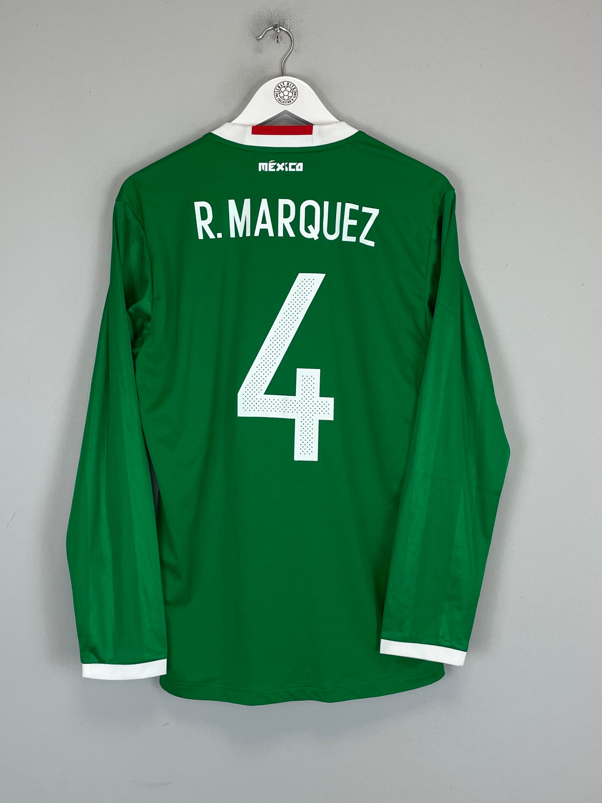 Shop 2016/17 MEXICO R.MARQUEZ #4 L/S HOME SHIRT (XL) ADIDAS, classic football shirts, vintage football shirts & retro soccer jerseys at Cult Kits