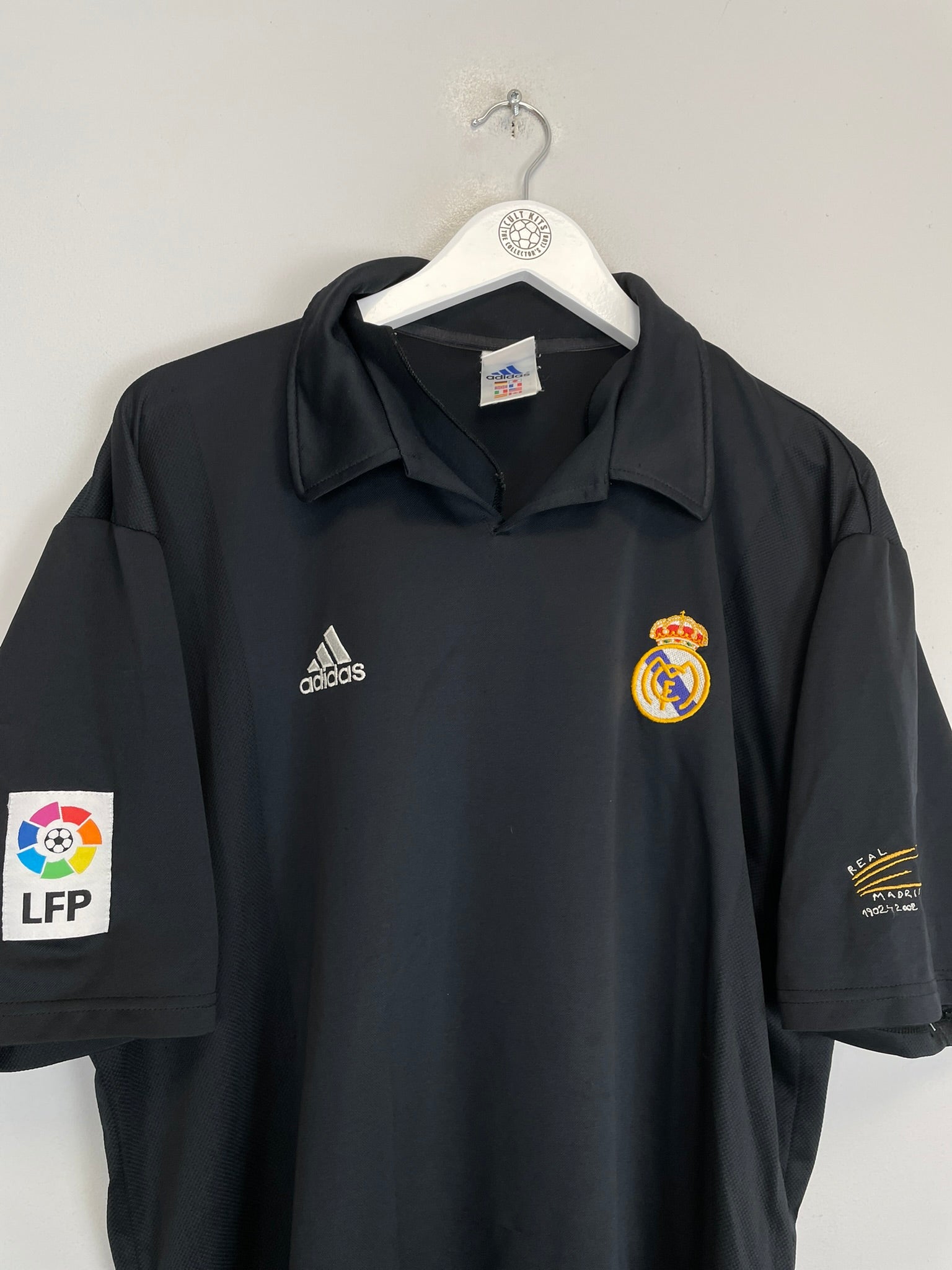 Shop 2002/03 REAL MADRID ZIDANE #5 *CENTENARY* AWAY SHIRT (XL) ADIDAS, classic football shirts, vintage football shirts & retro soccer jerseys at Cult Kits