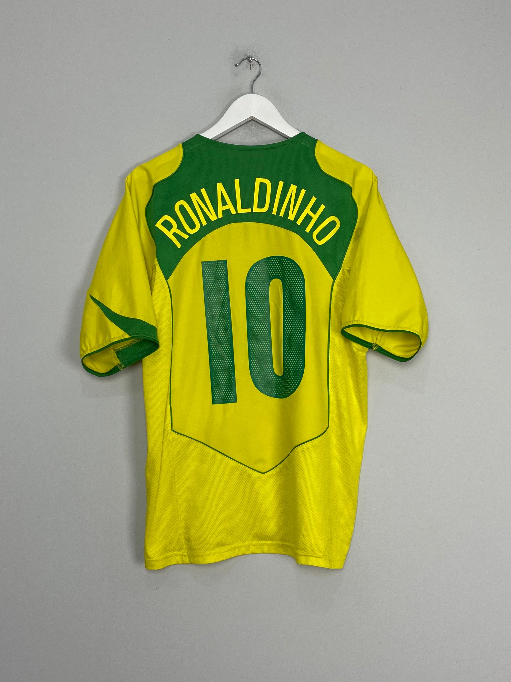 Shop 2004/06 BRAZIL RONALDINHO #10 HOME SHIRT (L) NIKE, classic football shirts, vintage football shirts & retro soccer jerseys at Cult Kits