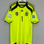 Shop 2014/15 SPAIN I.CASILLAS #1 GK SHIRT (XL) ADIDAS, classic football shirts, vintage football shirts & retro soccer jerseys at Cult Kits