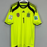 Shop 2014/15 SPAIN I.CASILLAS #1 GK SHIRT (XL) ADIDAS, classic football shirts, vintage football shirts & retro soccer jerseys at Cult Kits