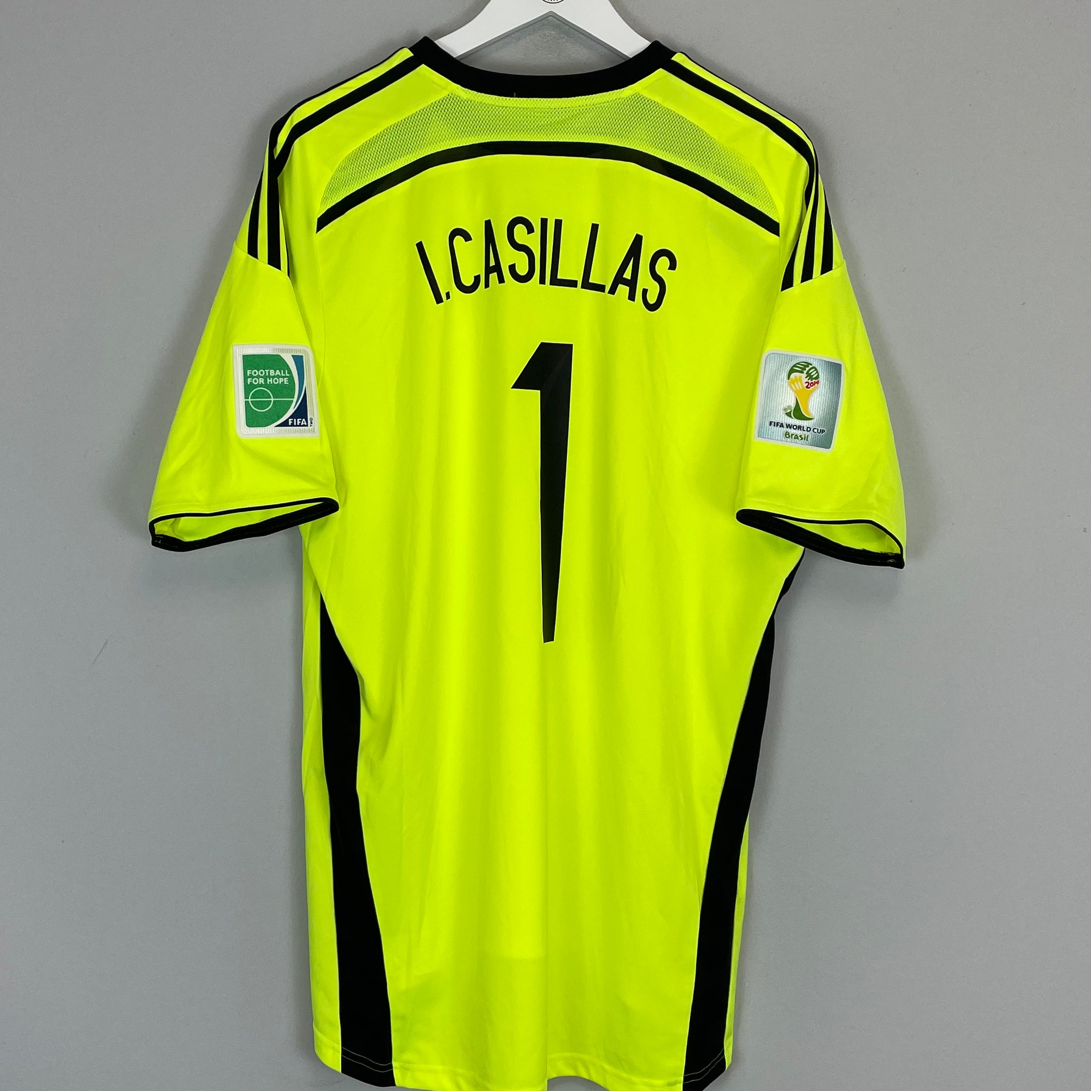 Shop 2014/15 SPAIN I.CASILLAS #1 GK SHIRT (XL) ADIDAS, classic football shirts, vintage football shirts & retro soccer jerseys at Cult Kits