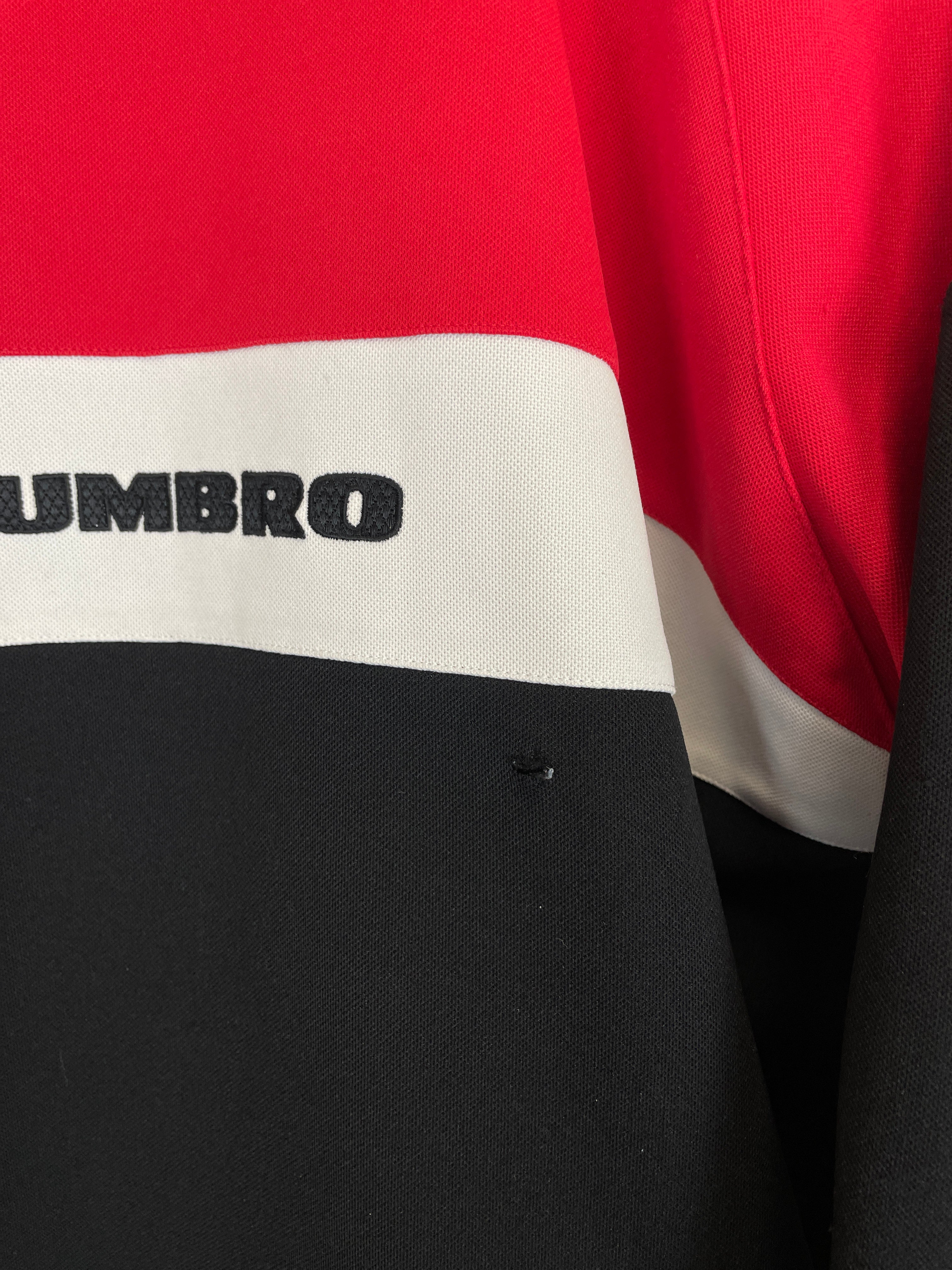 Shop 1999/00 MANCHESTER UNITED TRACK JACKET (L) UMBRO, classic football shirts, vintage football shirts & retro soccer jerseys at Cult Kits