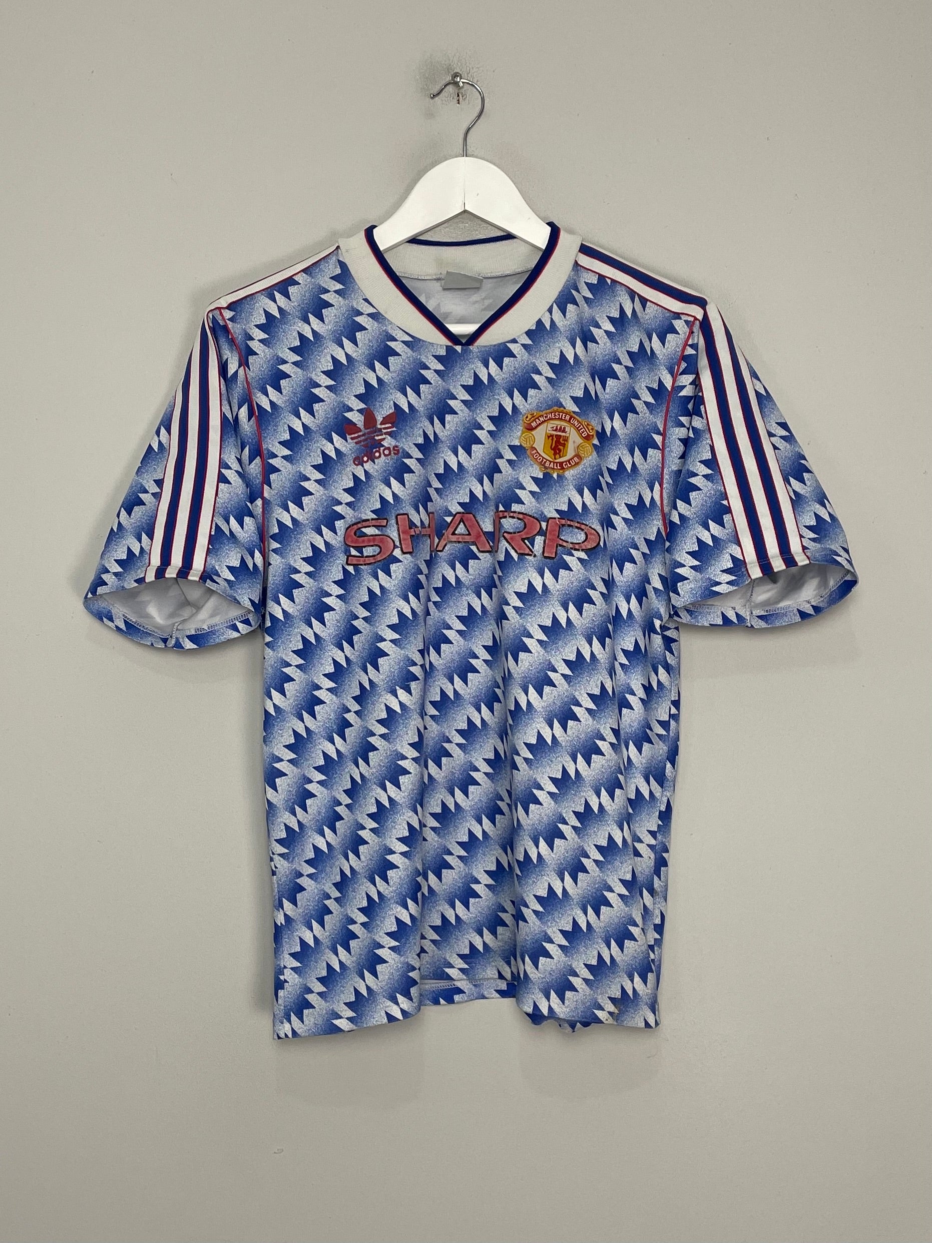 Shop 1990/92 MANCHESTER UNITED AWAY SHIRT (S) ADIDAS, classic football shirts, vintage football shirts & retro soccer jerseys at Cult Kits