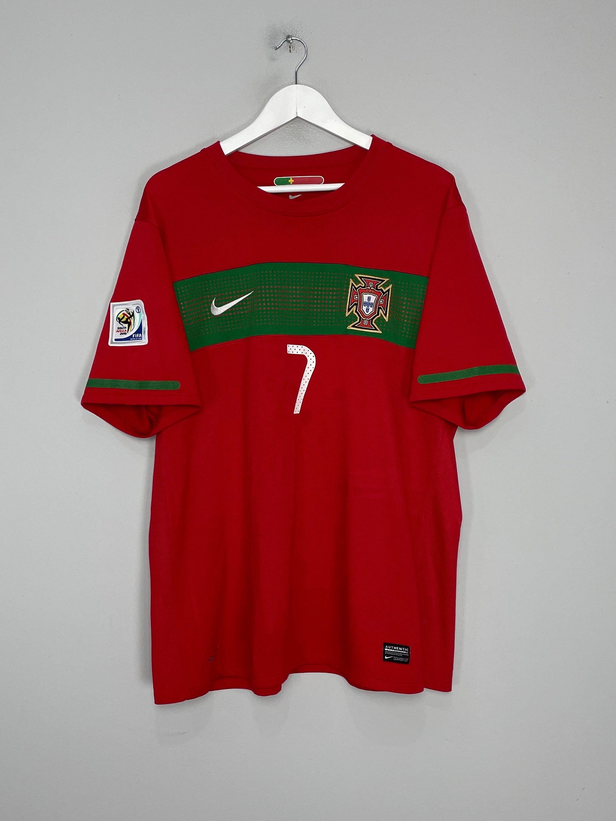 Shop 2010/11 PORTUGAL RONALDO #7 HOME SHIRT (XL) NIKE, classic football shirts, vintage football shirts & retro soccer jerseys at Cult Kits