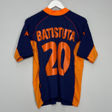Shop 2001/02 ROMA BATISTUTA #20 THIRD SHIRT (XL) KAPPA, classic football shirts, vintage football shirts & retro soccer jerseys at Cult Kits