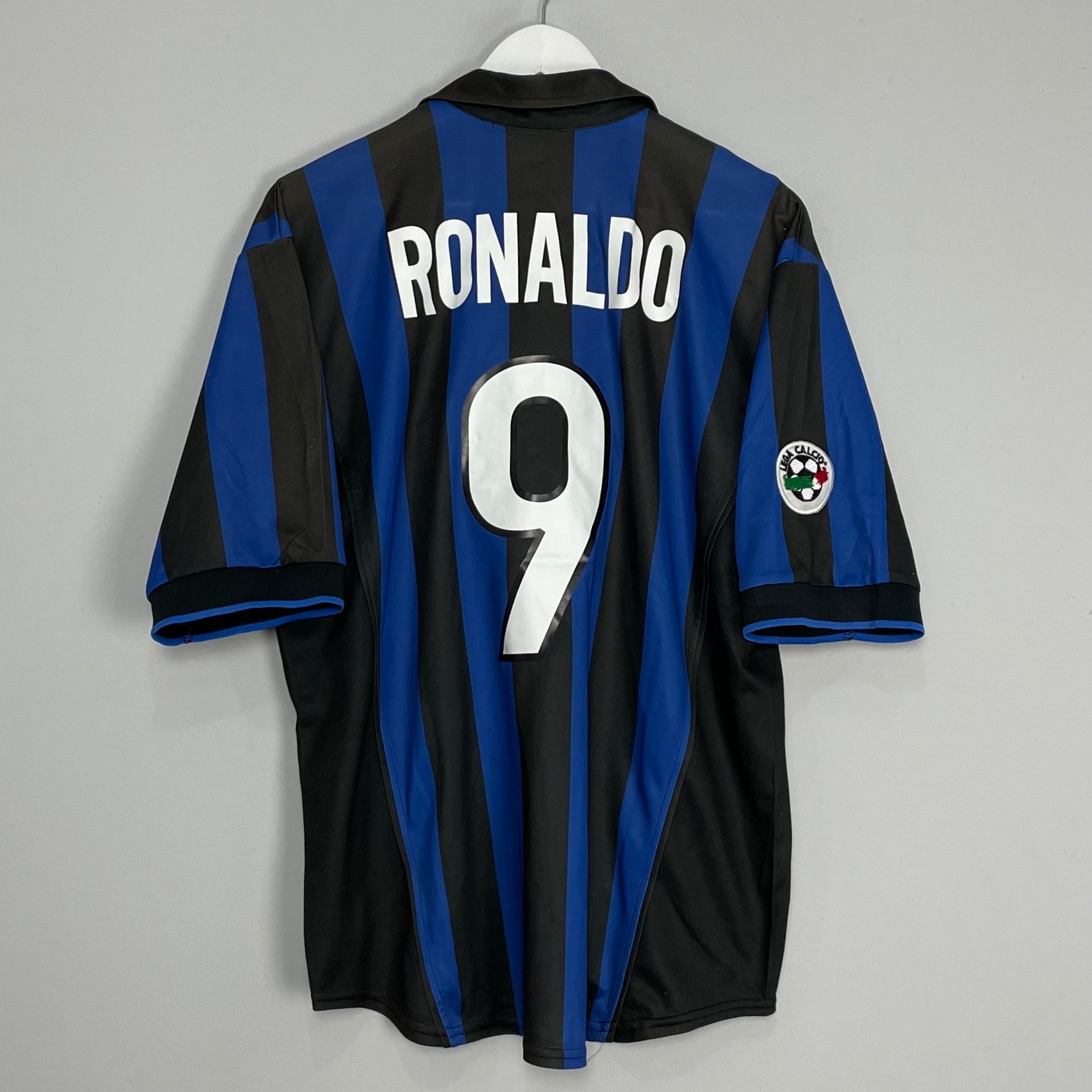 Shop 1998/99 INTER MILAN RONALDO #9 HOME SHIRT (L) NIKE, classic football shirts, vintage football shirts & retro soccer jerseys at Cult Kits