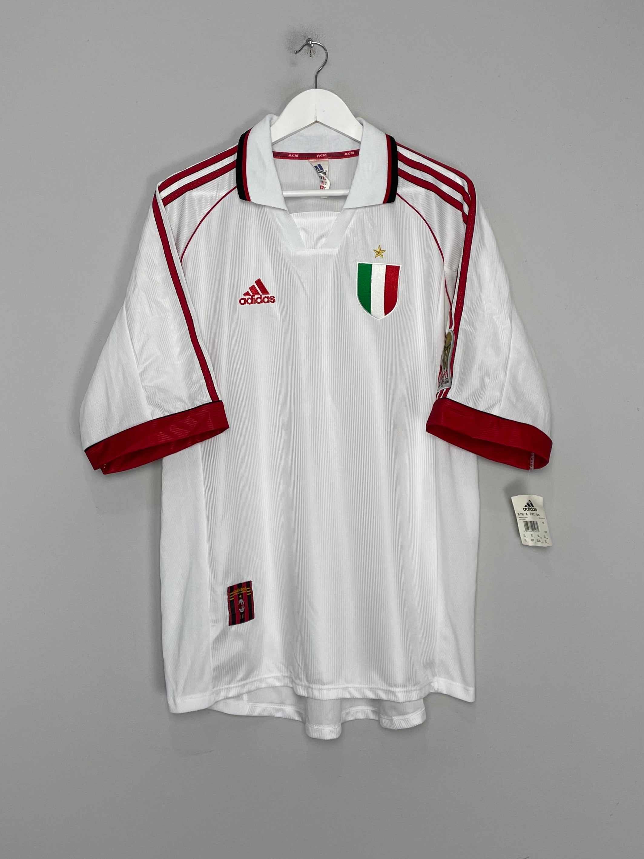 Shop 1999/00 AC MILAN *BNWT* PLAYER ISSUE CENTENARY L/S AWAY SHIRT (XL) ADIDAS, classic football shirts, vintage football shirts & retro soccer jerseys at Cult Kits