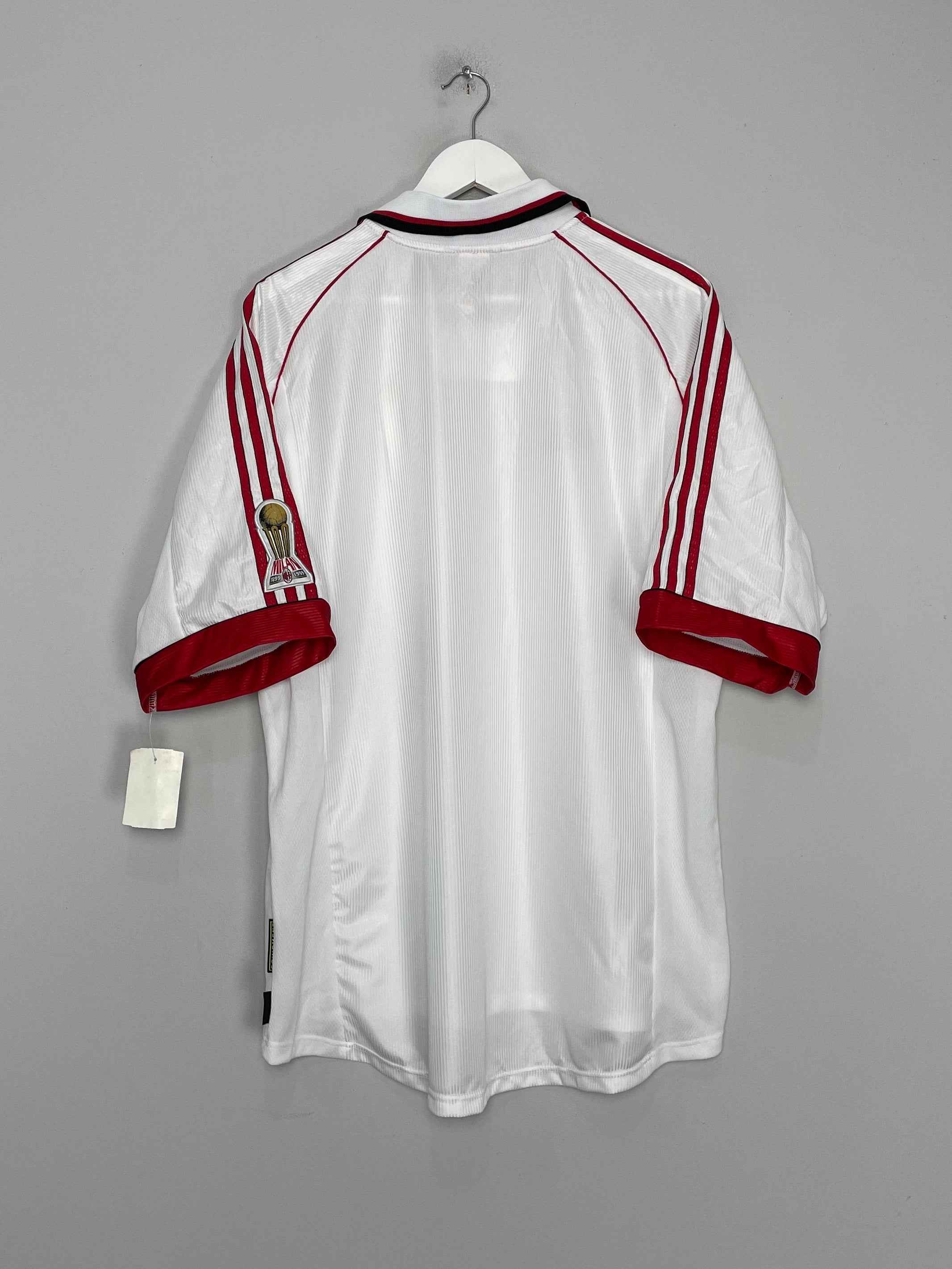 Shop 1999/00 AC MILAN *BNWT* PLAYER ISSUE CENTENARY L/S AWAY SHIRT (XL) ADIDAS, classic football shirts, vintage football shirts & retro soccer jerseys at Cult Kits