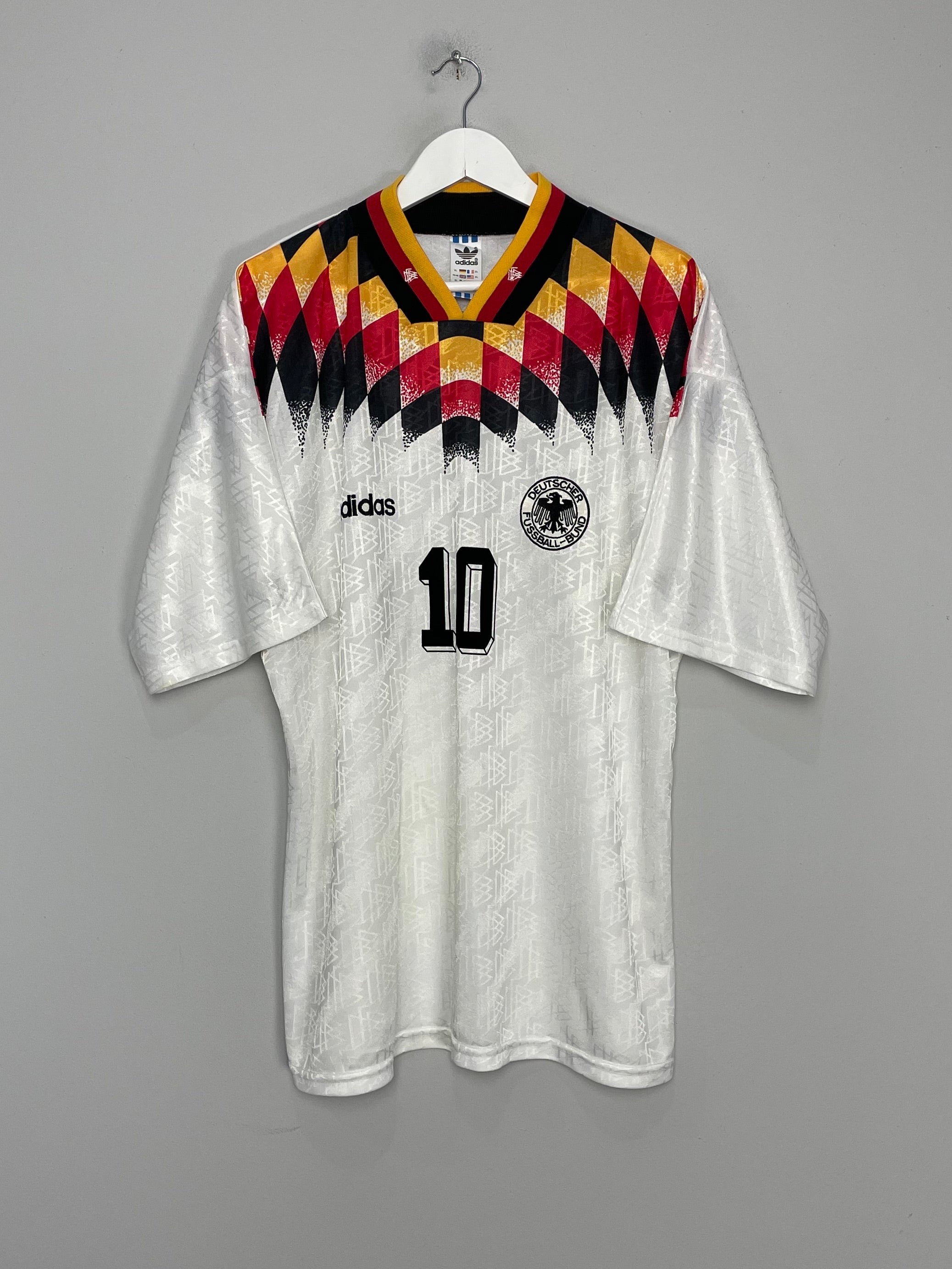 Shop 1994/96 GERMANY MATTHAUS #10 HOME SHIRT (XL) ADIDAS, classic football shirts, vintage football shirts & retro soccer jerseys at Cult Kits