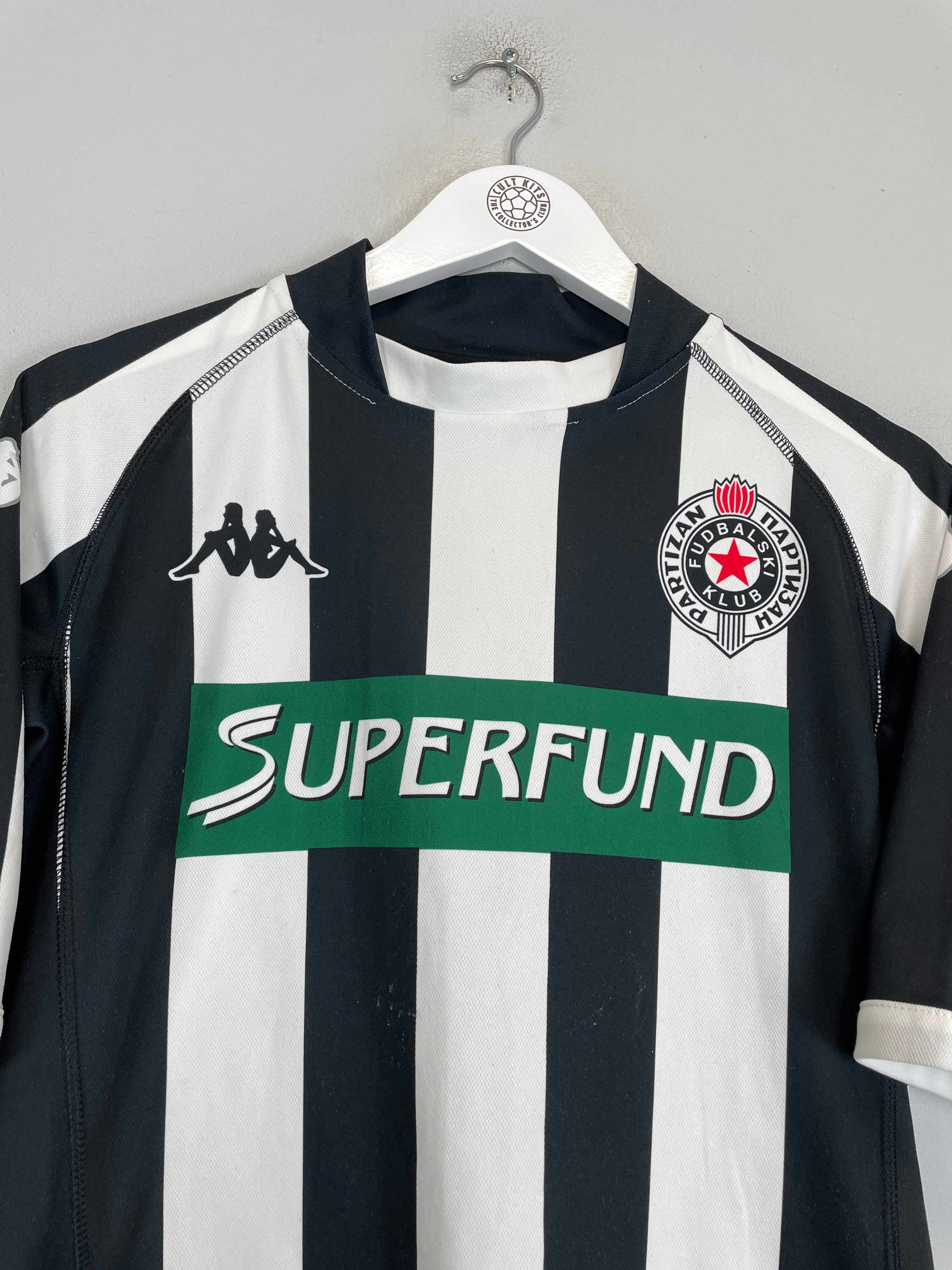 Shop 2003/04 PARTIZAN HOME SHIRT (L) KAPPA, classic football shirts, vintage football shirts & retro soccer jerseys at Cult Kits