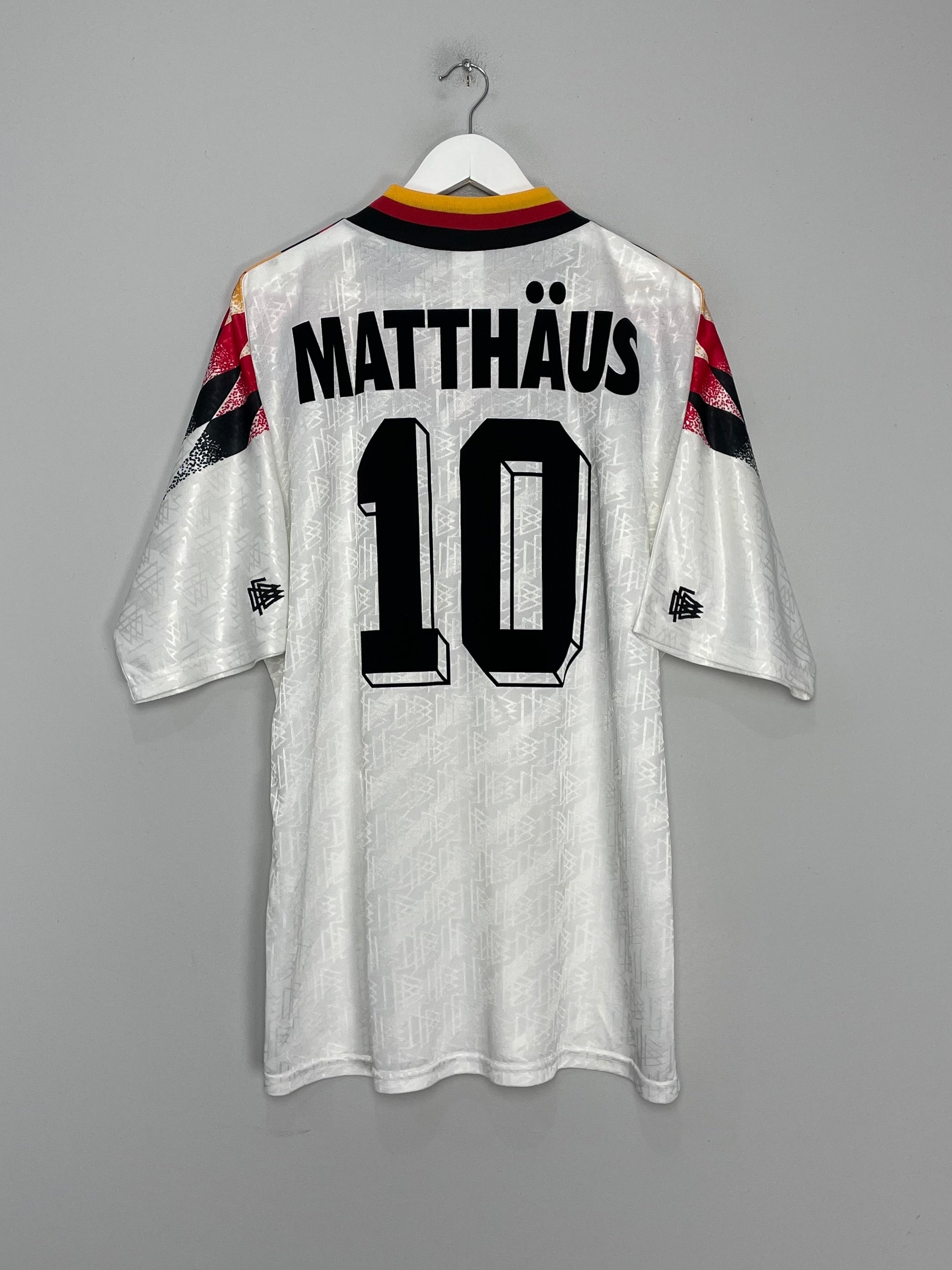 Shop 1994/96 GERMANY MATTHAUS #10 HOME SHIRT (XL) ADIDAS, classic football shirts, vintage football shirts & retro soccer jerseys at Cult Kits