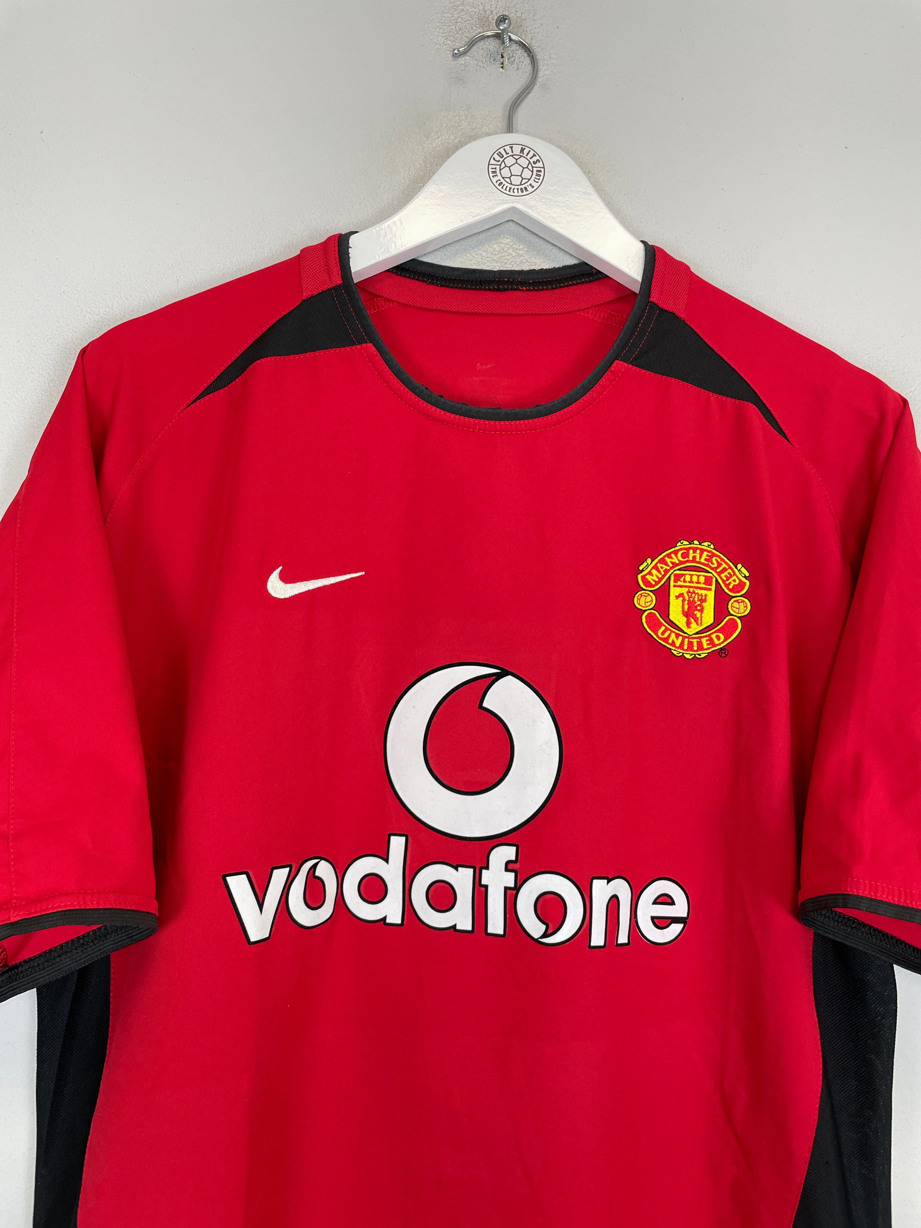 Shop 2002/03 MANCHESTER UNITED BECKHAM #7 HOME SHIRT (M) NIKE, classic football shirts, vintage football shirts & retro soccer jerseys at Cult Kits