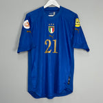Shop 2004/06 ITALY PIRLO #21 HOME SHIRT (L) PUMA, classic football shirts, vintage football shirts & retro soccer jerseys at Cult Kits