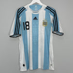Shop 2007/09 ARGENTINA MESSI #18 HOME SHIRT (M) ADIDAS, classic football shirts, vintage football shirts & retro soccer jerseys at Cult Kits