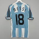 Shop 2007/09 ARGENTINA MESSI #18 HOME SHIRT (M) ADIDAS, classic football shirts, vintage football shirts & retro soccer jerseys at Cult Kits
