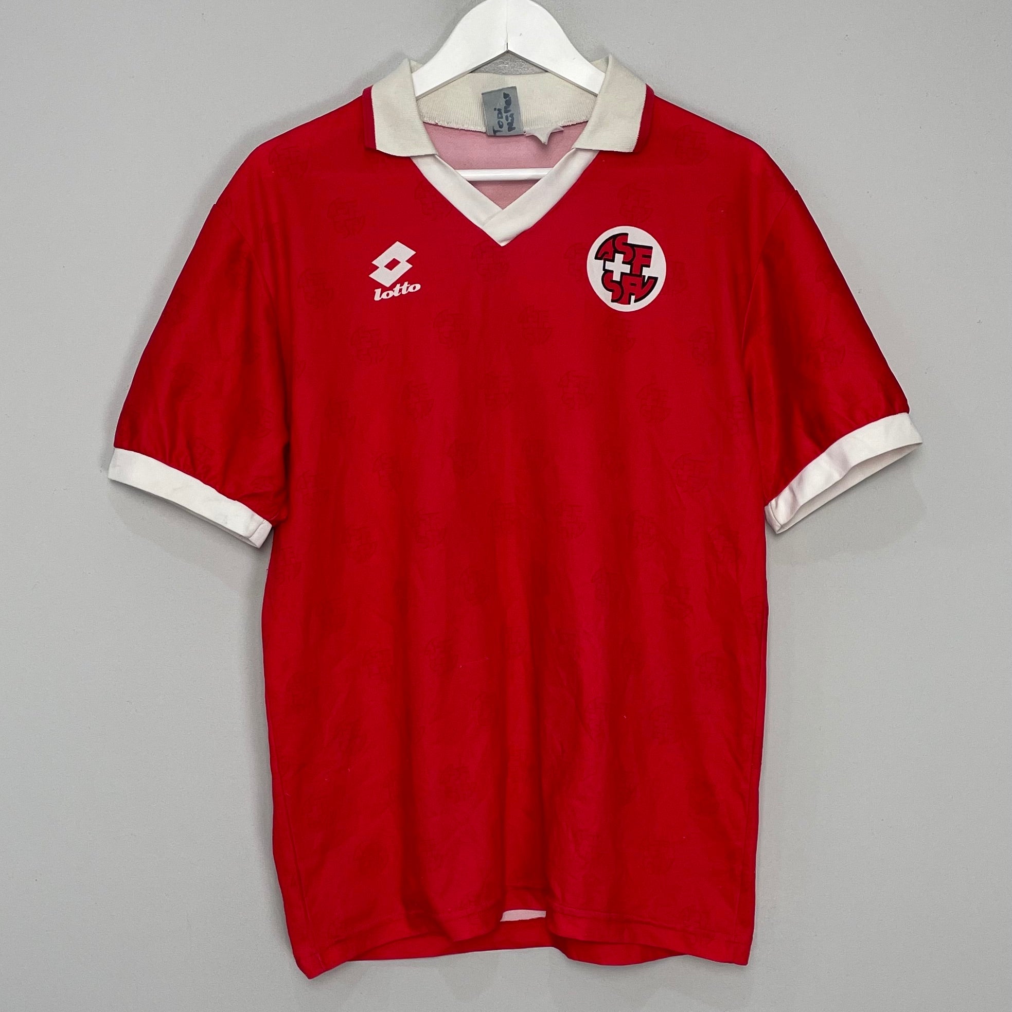 Shop 1994/96 SWITZERLAND HOME SHIRT (M) LOTTO, classic football shirts, vintage football shirts & retro soccer jerseys at Cult Kits