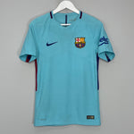 Shop 2017/18 BARCELONA MESSI #10 AUTHENTIC AWAY SHIRT (S) NIKE, classic football shirts, vintage football shirts & retro soccer jerseys at Cult Kits