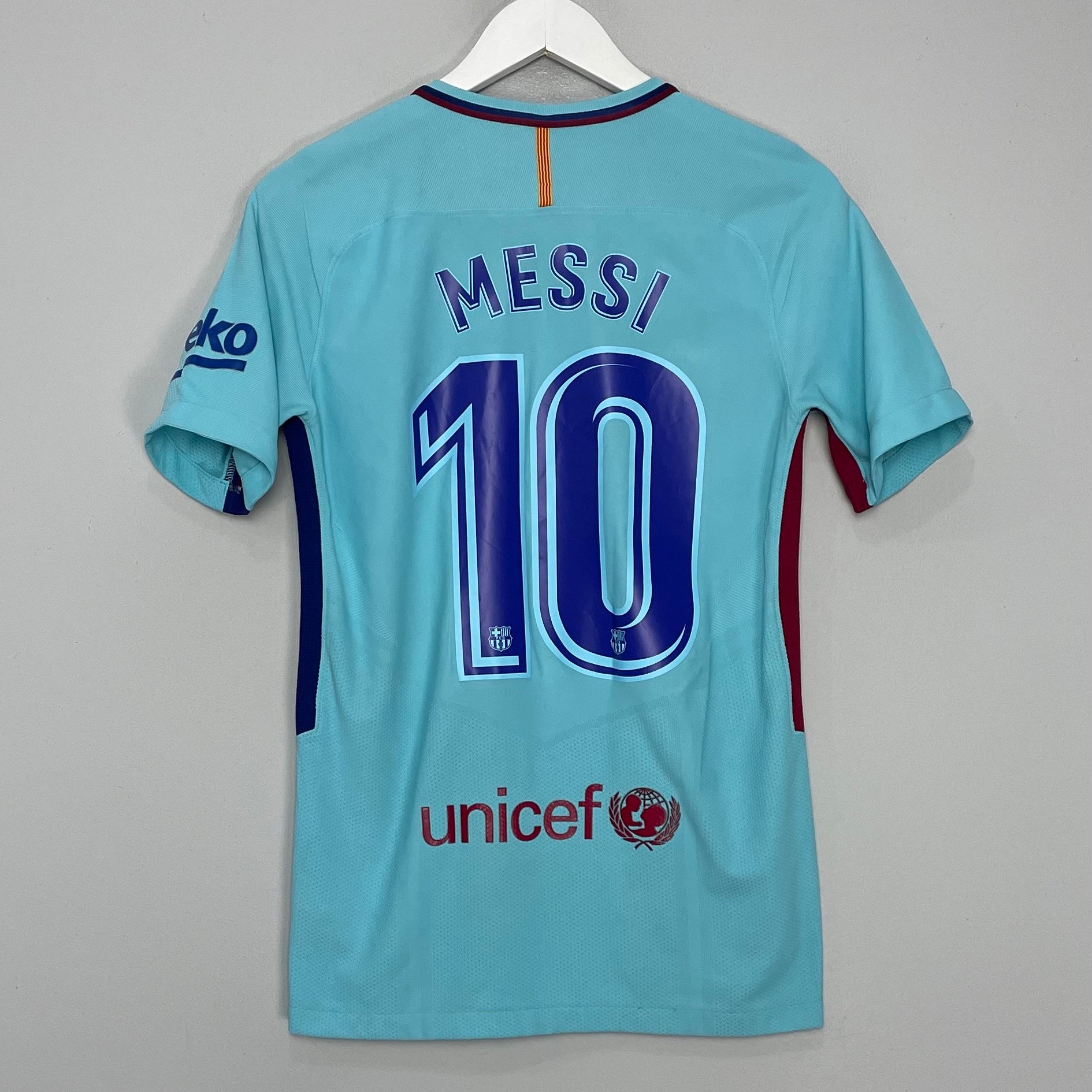 Shop 2017/18 BARCELONA MESSI #10 AUTHENTIC AWAY SHIRT (S) NIKE, classic football shirts, vintage football shirts & retro soccer jerseys at Cult Kits