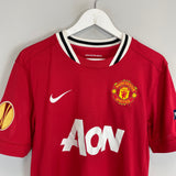 2011/12 MANCHESTER UNITED BERBATOV #9 E/L HOME SHIRT (M) ADIDAS