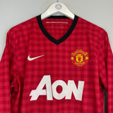 2012/13 MANCHESTER UNITED CHICHARITO #14 L/S HOME SHIRT (L) NIKE
