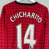 2012/13 MANCHESTER UNITED CHICHARITO #14 L/S HOME SHIRT (L) NIKE