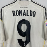 2009/10 REAL MADRID RONALDO #9 HOME SHIRT (L) ADIDAS