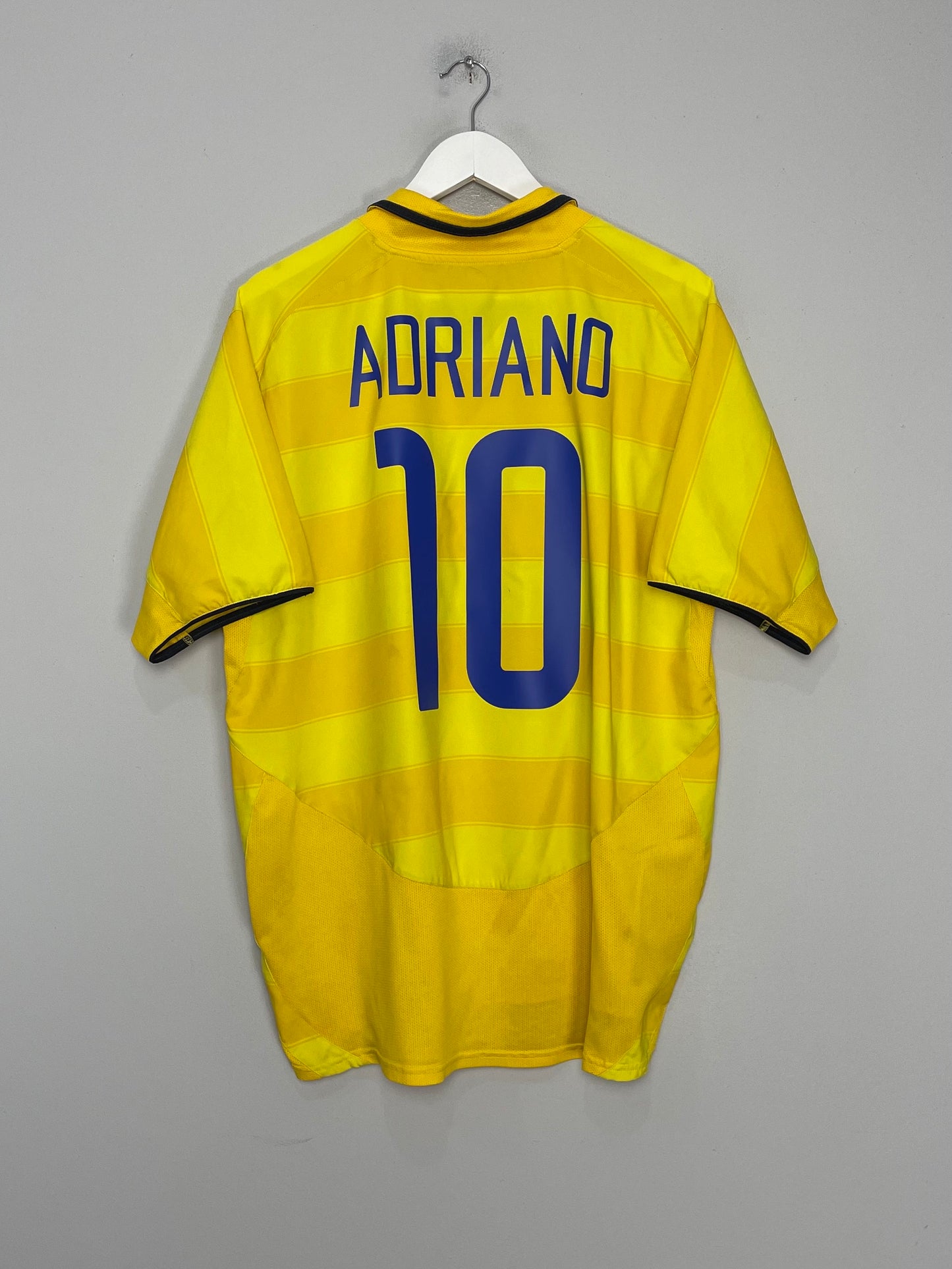 2003/04 INTER MILAN ADRIANO #10 AWAY SHIRT (XXL) NIKE