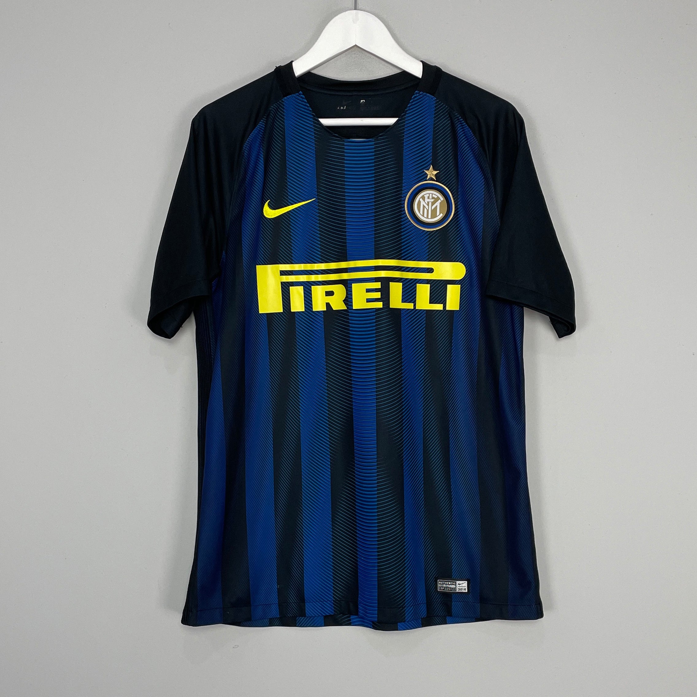 Shop 2016/17 INTER MILAN HOME SHIRT (L) NIKE, classic football shirts, vintage football shirts & retro soccer jerseys at Cult Kits