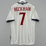 Shop 1999/01 ENGLAND BECKHAM #7 HOME SHIRT (XL) UMBRO, classic football shirts, vintage football shirts & retro soccer jerseys at Cult Kits