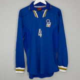 Shop 1996/97 ITALY #4 *PLAYER ISSUE* L/S HOME SHIRT (XL) NIKE, classic football shirts, vintage football shirts & retro soccer jerseys at Cult Kits